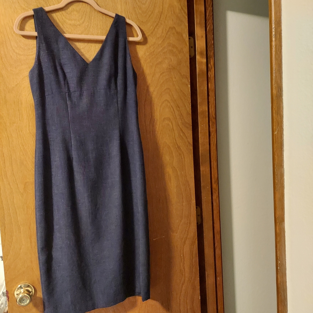 Trio New York Deep Blue V-Neck Midi Dress